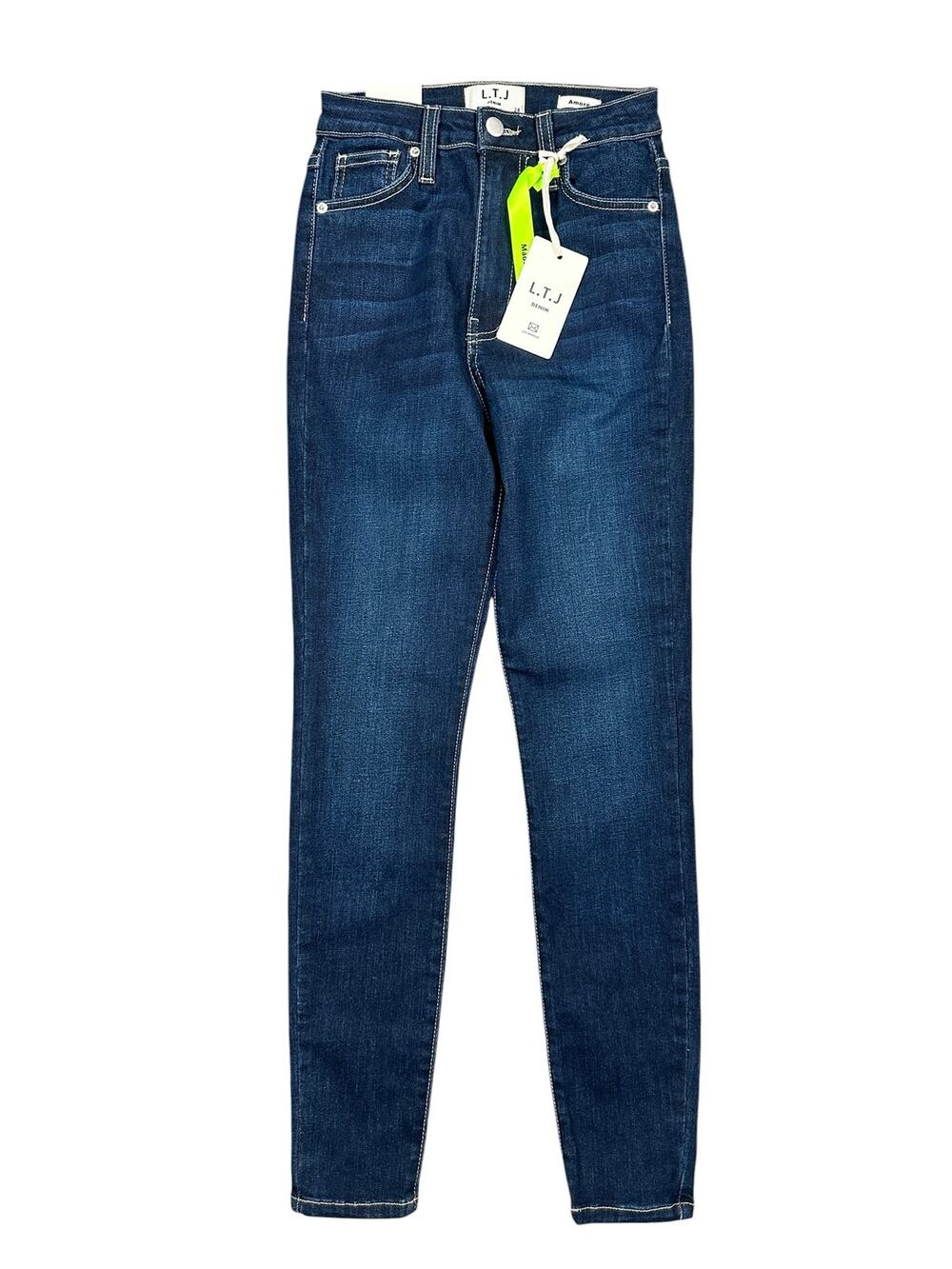 L.T.J. Letters to Juliet Amore High Waist Stretch Skinny Jeans Dark — Size 24